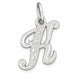 Initial K Charm Pendant 14k Gold (0.5 Grams) White Gold 14k