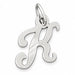 Initial K Charm Pendant 14k Gold (0.8 Grams) White Gold 14k