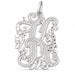 Initial K Charm Pendant 14k Gold (1.7 Grams) White Gold 14k