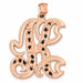 Initial K Charm Pendant 14k Gold (2.7 Grams) Rose Gold 14k