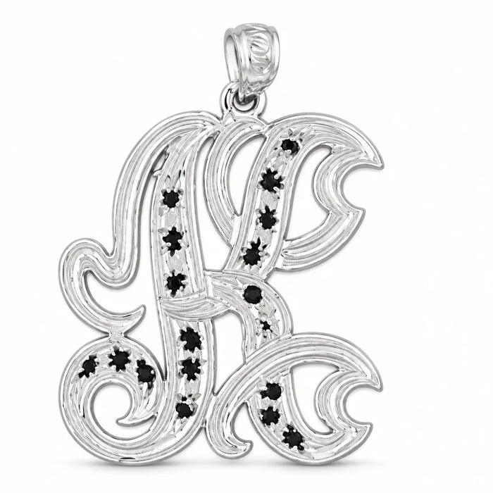 Initial K Charm Pendant 14k Gold (2.7 Grams) White Gold 14k