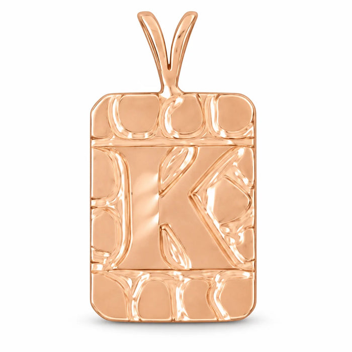 Initial K Charm Pendant 14k Gold (2.8 Grams) Rose Gold 14k