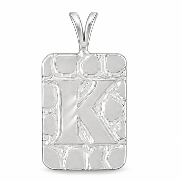 Initial K Charm Pendant 14k Gold (2.8 Grams) White Gold 14k