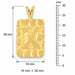 Initial K Charm Pendant 14k Gold (2.8 Grams) Yellow Gold 14k