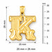 Initial K Charm Pendant 14k Gold (3 Grams) Yellow Gold 14k
