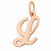 Initial L Charm Pendant 14k Gold (0.7 Grams) Rose Gold 14k