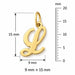 Initial L Charm Pendant 14k Gold (0.7 Grams) Yellow Gold 14k