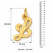 Initial L Charm Pendant 14k Gold (0.8 Grams) Yellow Gold 14k
