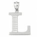 Initial L Charm Pendant 14k Gold (1.5 Grams) White Gold 14k
