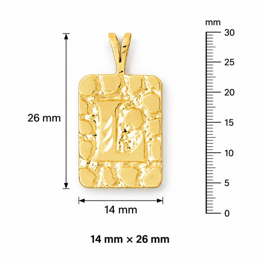 Initial L Charm Pendant 14k Gold (2.8 Grams) Yellow Gold 14k