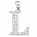 Initial L Charm Pendant 14k Gold (2 Grams) White Gold 14k
