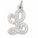 Initial L Classic Charm Pendant 14k Gold (1 Gram) White Gold 14k