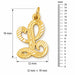 Initial L Classic Charm Pendant 14k Gold (1 Gram) Yellow Gold 14k