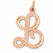 Initial L Classic Charm Pendant 14k Gold Rose Gold 14k