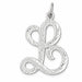 Initial L Classic Charm Pendant 14k Gold White Gold 14k
