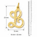 Initial L Classic Charm Pendant 14k Gold Yellow Gold 14k
