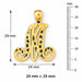 Initial M Charm Pendant 14k Gold (2.7 Grams) Yellow Gold 14k