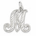 Initial M Classic Charm Pendant 14k Gold (1 Gram) White Gold 14k