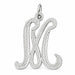 Initial M Classic Charm Pendant 14k Gold White Gold 14k