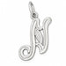 Initial N Charm Pendant 14k Gold (0.5 Grams) White Gold 14k
