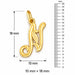 Initial N Charm Pendant 14k Gold (0.5 Grams) Yellow Gold 14k