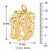 Initial N Charm Pendant 14k Gold (1.7 Grams) Yellow Gold 14k