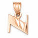 Initial N Charm Pendant 14k Gold (1 Gram) Rose Gold 14k