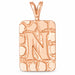 Initial N Charm Pendant 14k Gold (2.8 Grams) Rose Gold 14k
