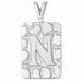 Initial N Charm Pendant 14k Gold (2.8 Grams) White Gold 14k