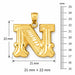 Initial N Charm Pendant 14k Gold (3 Grams) Yellow Gold 14k