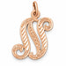 Initial N Classic Charm Pendant 14k Gold (1 Gram) Rose Gold 14k