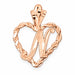Initial N Heart Charm Pendant 14k Gold Rose Gold 14k