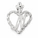 Initial N Heart Charm Pendant 14k Gold White Gold 14k