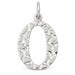 Initial O Charm Pendant 14k Gold (1 Gram) White Gold 14k