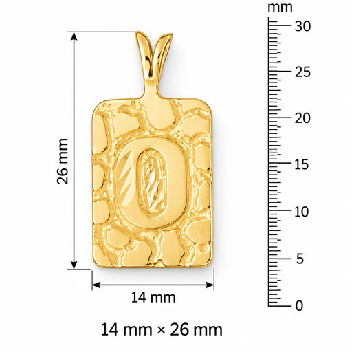 Initial O Charm Pendant 14k Gold (2.8 Grams) Yellow Gold 14k