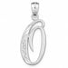 Initial O Charm Pendant 14k Gold White Gold 14k