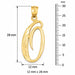 Initial O Charm Pendant 14k Gold Yellow Gold 14k