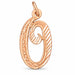 Initial O Classic Charm Pendant 14k Gold (1 Gram) Rose Gold 14k