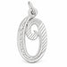 Initial O Classic Charm Pendant 14k Gold (1 Gram) White Gold 14k