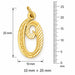 Initial O Classic Charm Pendant 14k Gold (1 Gram) Yellow Gold 14k