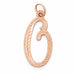 Initial O Classic Charm Pendant 14k Gold Rose Gold 14k