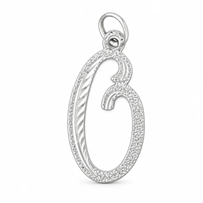 Initial O Classic Charm Pendant 14k Gold White Gold 14k