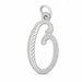 Initial O Classic Charm Pendant 14k Gold White Gold 14k