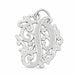 Initial P Charm Pendant 14k Gold (1.7 Grams) White Gold 14k
