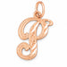 Initial P Classic Charm Pendant 14k Gold (1 Gram) Rose Gold 14k