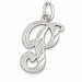 Initial P Classic Charm Pendant 14k Gold (1 Gram) White Gold 14k