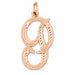 Initial P Classic Charm Pendant 14k Gold Rose Gold 14k