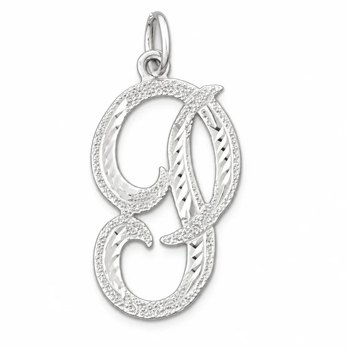Initial P Classic Charm Pendant 14k Gold White Gold 14k