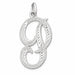 Initial P Classic Charm Pendant 14k Gold White Gold 14k