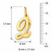 Initial Q Charm Pendant 14k Gold (0.7 Grams) Yellow Gold 14k